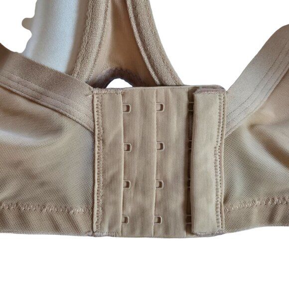 Curvy Couture #1017 Tulip Lace Push Up Bra 44H Nude Balconette Underwire - Picture 7 of 9